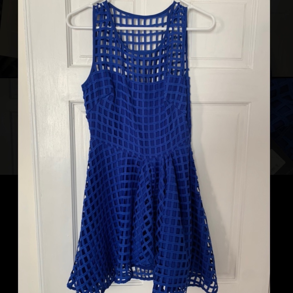 NWT StyleStalker Blue Piano Flare Dress Size S
